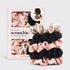KITSCH Satin Scrunchies – 6 stk. skånsomme hårelastikker i bæredygtig satin. Beskytter håret mod brud og frizz, og giver et elegant look til hverdag og nat.