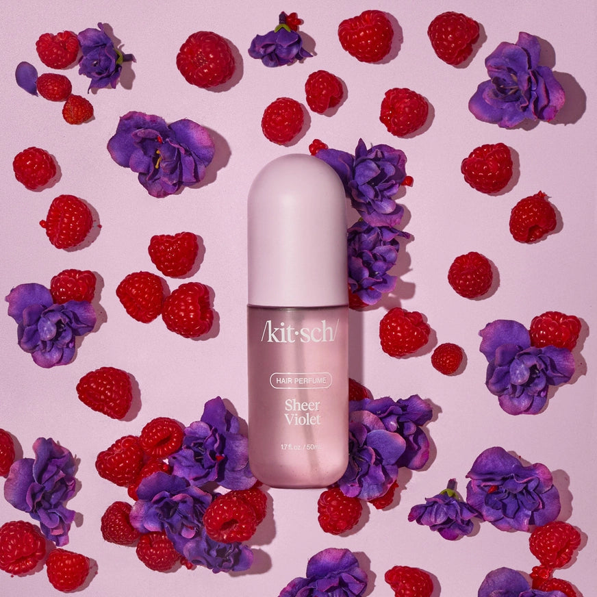 KITSCH Sheer Violet Hair Perfume – floral, ren og blød duft til hår, krop &amp; tekstil. Neutraliserer lugt. Vegansk &amp; travel friendly.