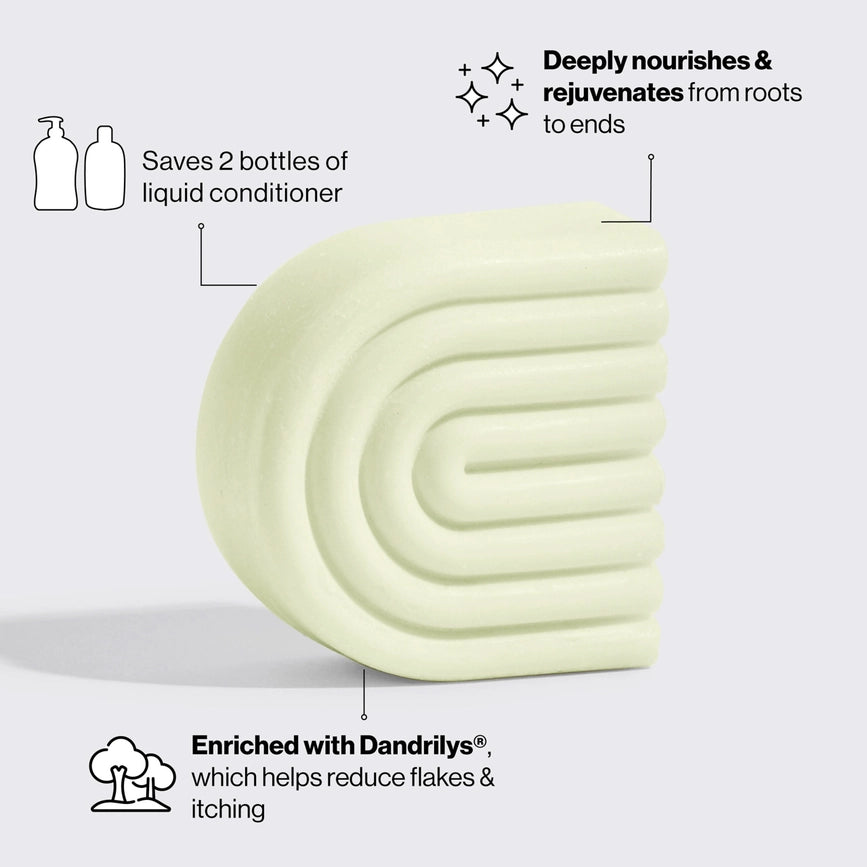 Kitsch conditioner bar med Tea Tree &amp; Mint, dybderens til fedtet hår, miljøvenlig, cruelty-free, hårpleje