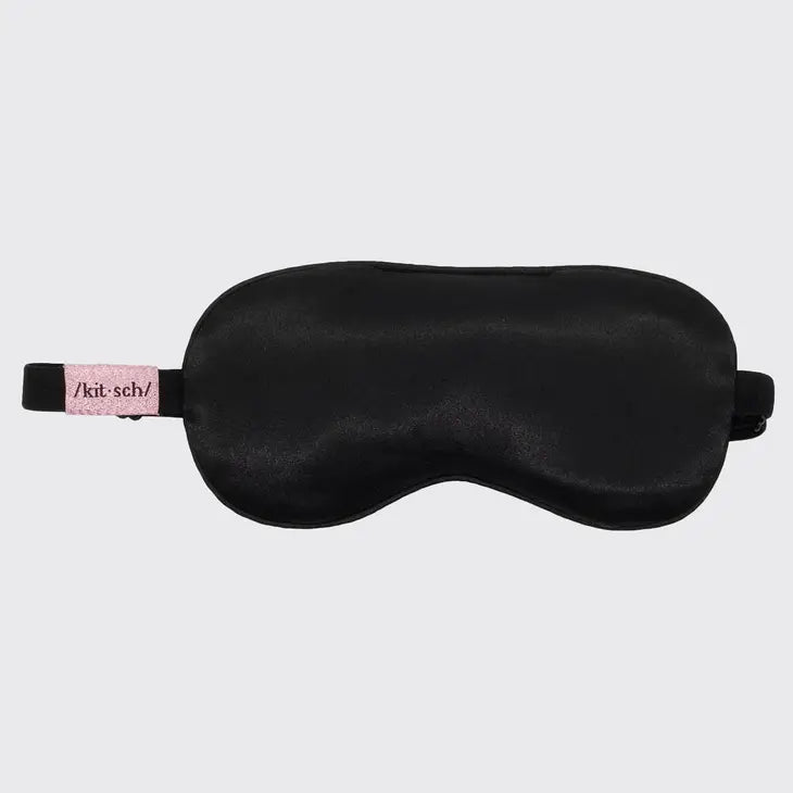KITSCH Weighted Satin Eye Mask – vægtet sovemaske med ægte lavendel og silkeblød satin. Lindrer spændinger, beroliger sindet og forbedrer søvnkvaliteten.