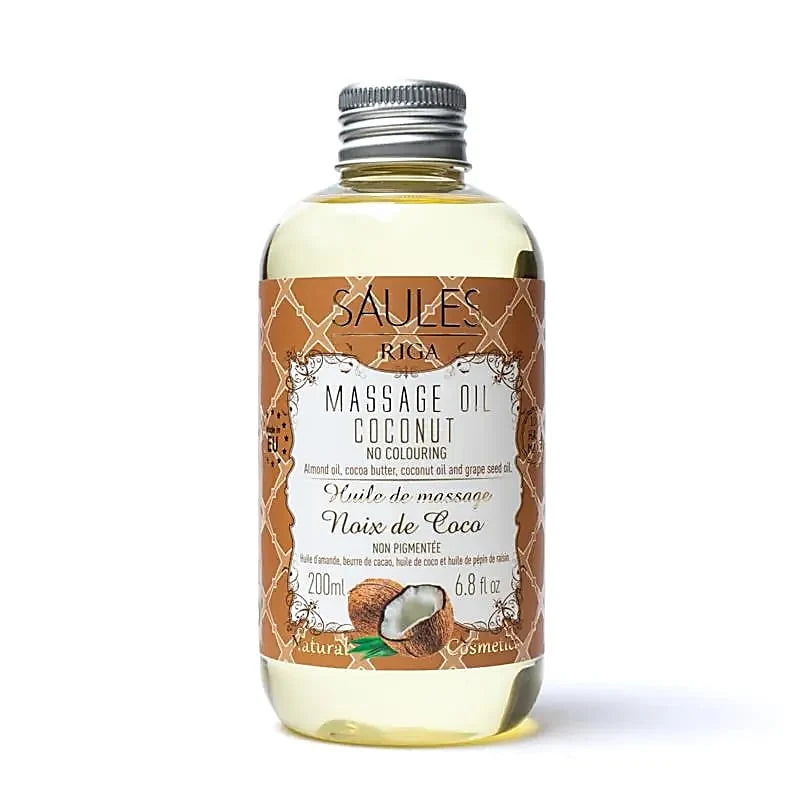 Silkeblød kropspleje og sanselig massage med vindruekerneolie, mandelolie, kokosolie, kakaosmør og E-vitamin