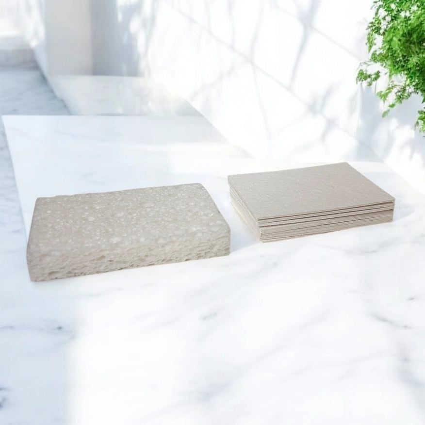 Loofa Skuresvamp – 100% naturlig & bionedbrydelig | Bæredygtig rengøringssvamp (2stk)