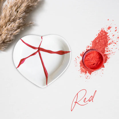 Kintsugi reparationssæt med guld, sølv &amp; farver - glas &amp; porcelæn reparation