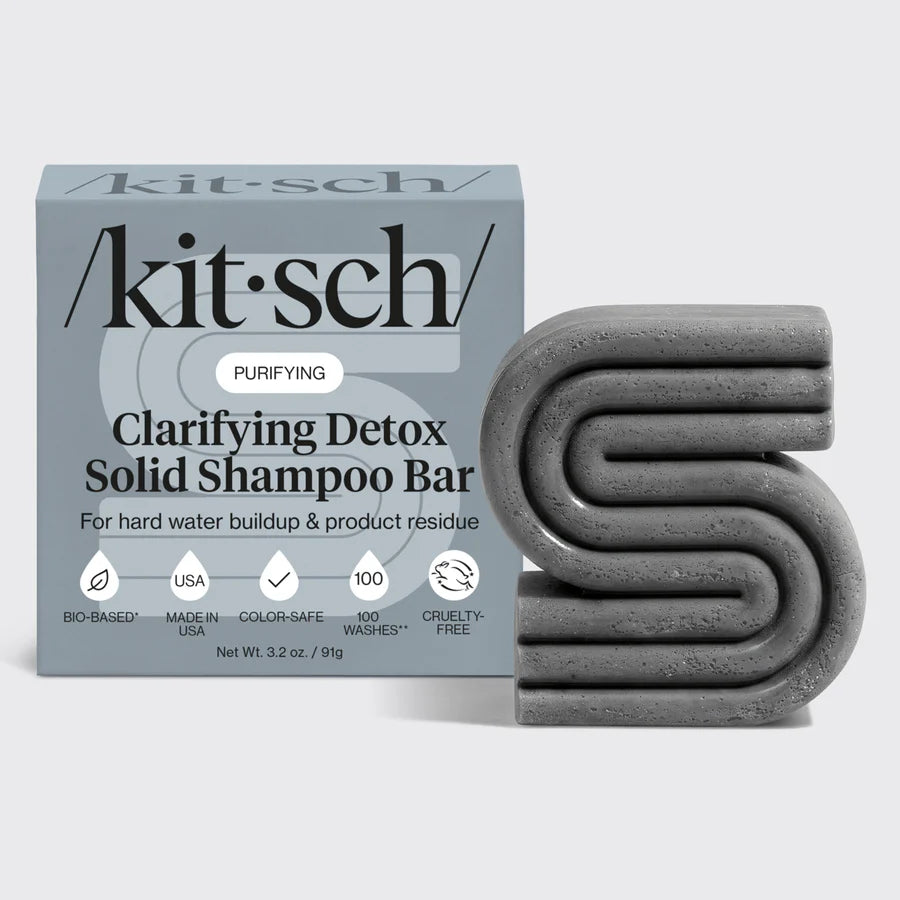 KITSCH Detox Shampoo Bar giver håret en effektiv ugentlig detox ved at fjerne produktophobning