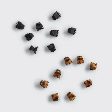 KITSCH Micro og mini Claw Clips giver et sikkert og skånsomt hold til pandehår, små håropsætninger og half-up frisurer