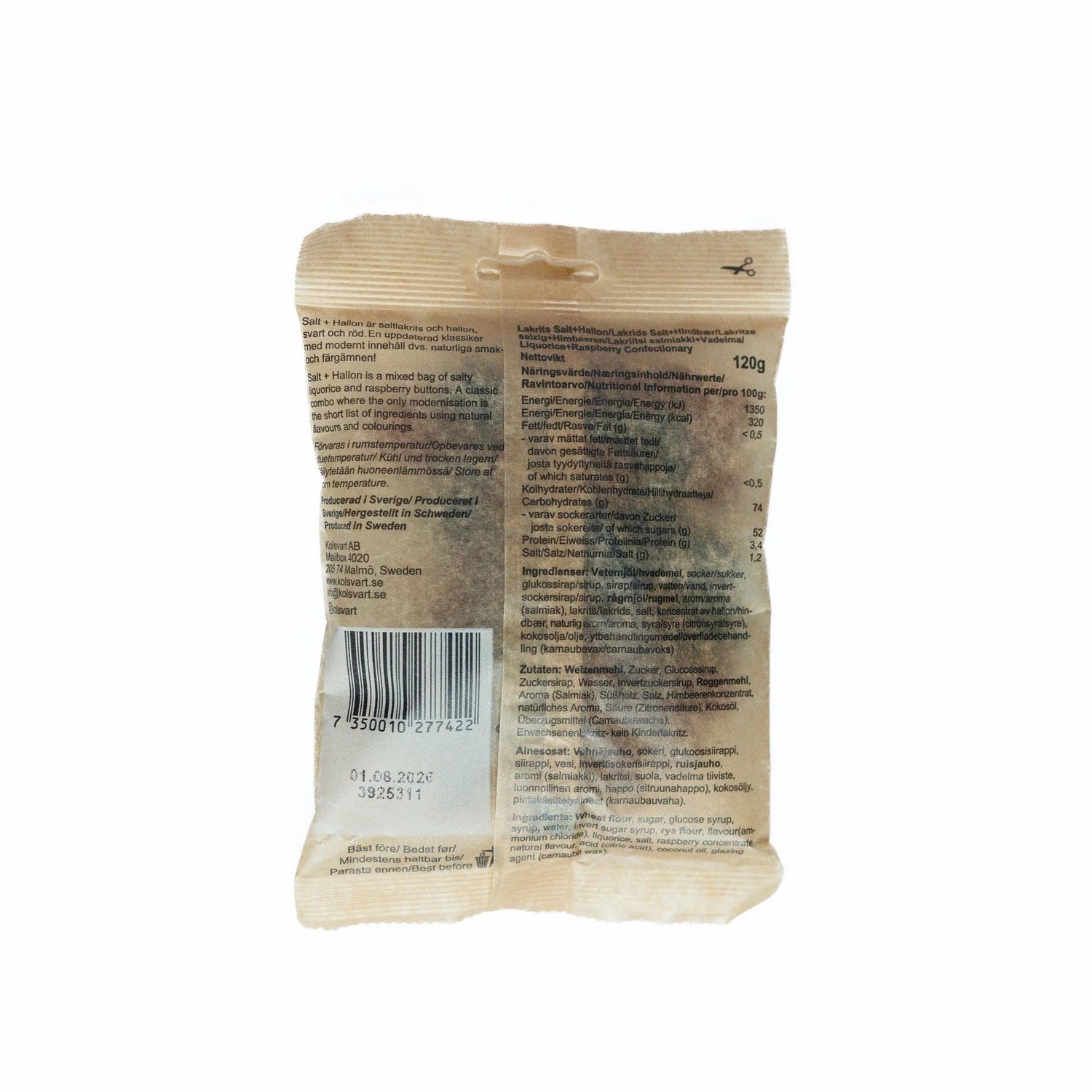 Kolsvart salt &amp; hindbær lakrids
