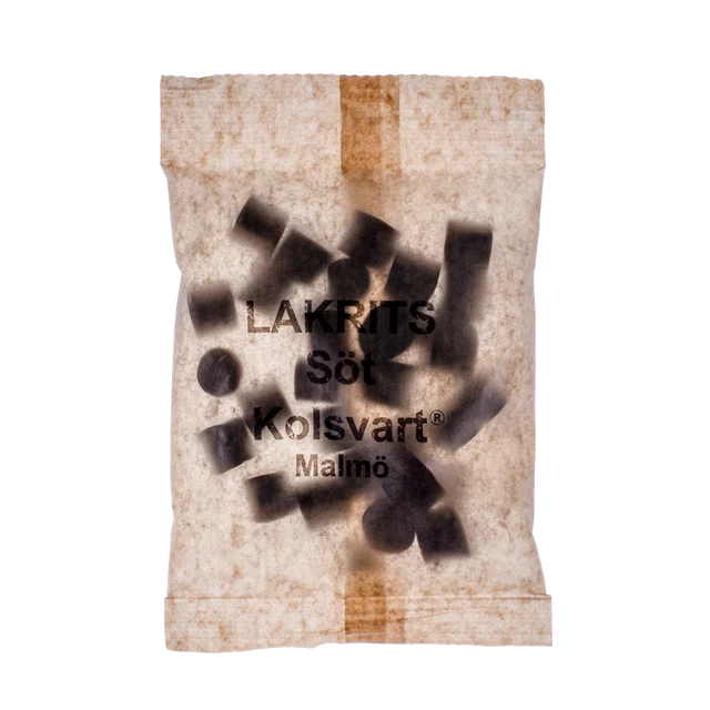 Kolsvart sød lakrids