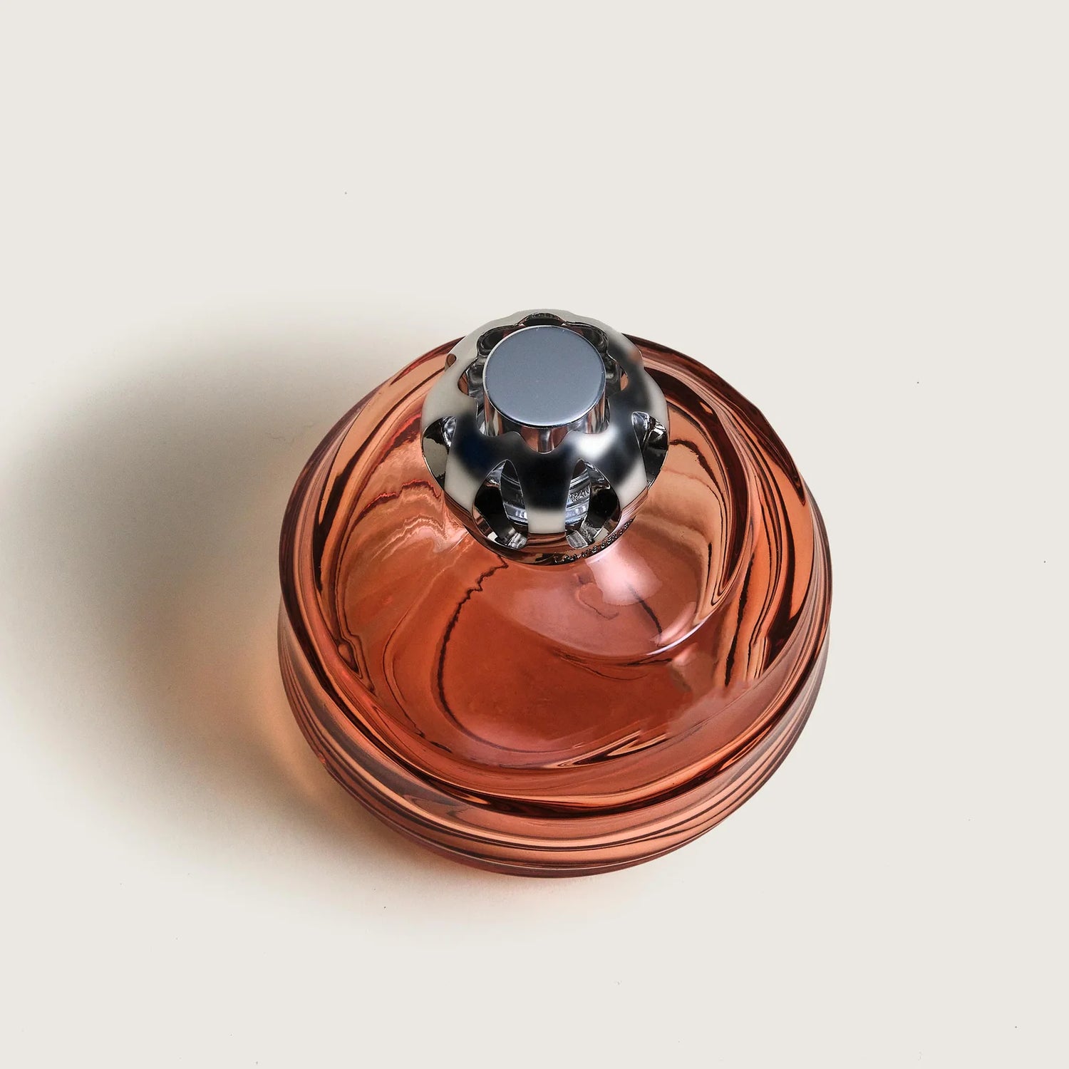 Maison Berger Amber Pink Echo – elegant duftlampe &amp; luftrenser i rosa amber farvet glas