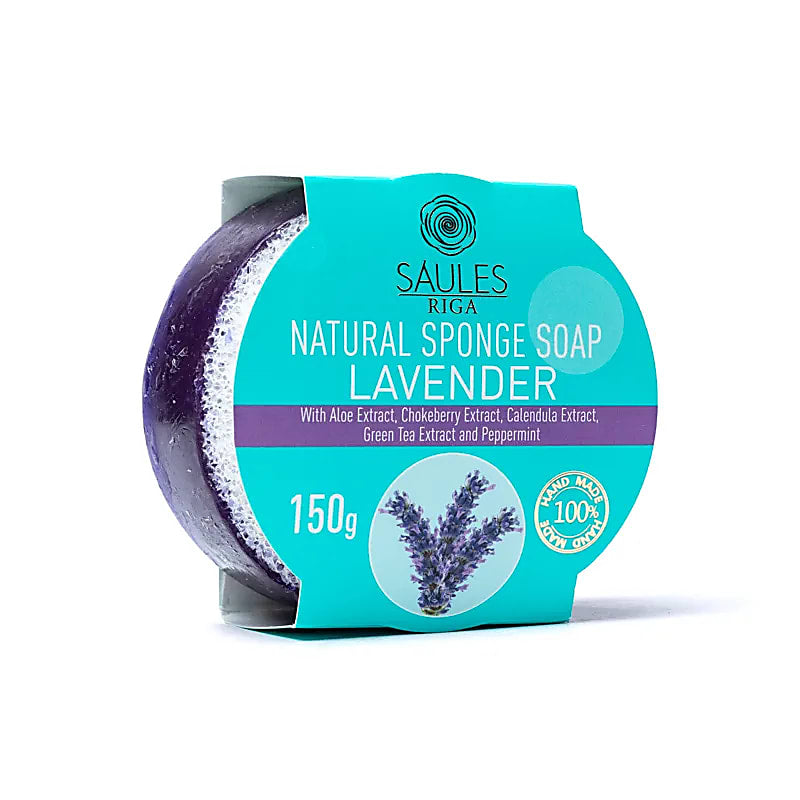 SÆBE MED SVAMP &amp; LAVENDEL OLIE - NATURLIGE INGREDIENSER