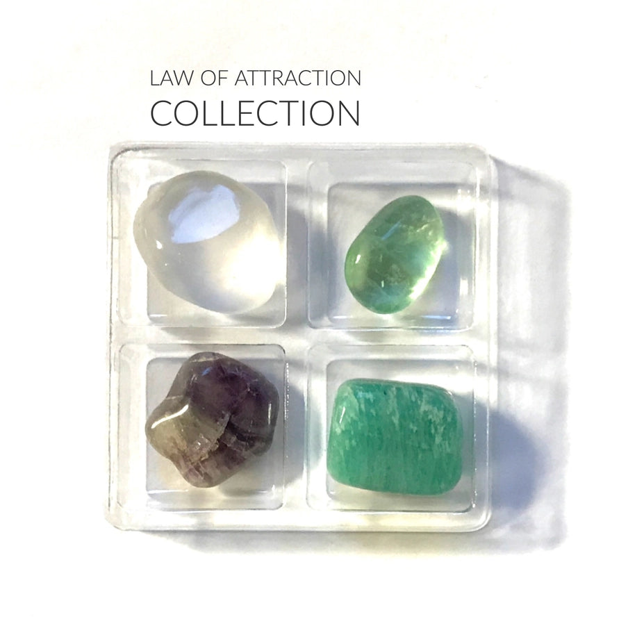 Law of Attraction krystal kit | Krystaller til manifestation, klarhed & positiv energi