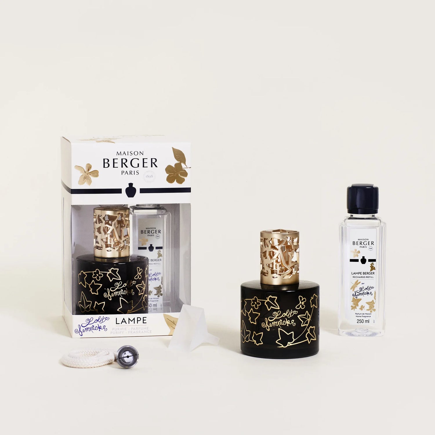 Lolita Lempicka duftlampe gaveæske fra Maison Berger Paris – et poetisk og eksklusivt design, hvor ikonisk fransk elegance og fortryllende signaturduft skaber magi i hjemmet.