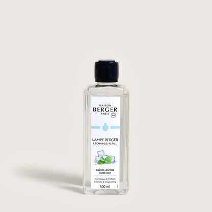 Water Mint fra Maison Berger Paris – en moderne og opkvikkende friskduft, der bringer følelsen af klar luft, ro og positivitet ind i dine rum.