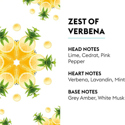 Zest of Verbena fra Maison Berger Paris – en levende og grøn friskduft, hvor verbena, citrus og mynte skaber ren klarhed og opløftende stemning.