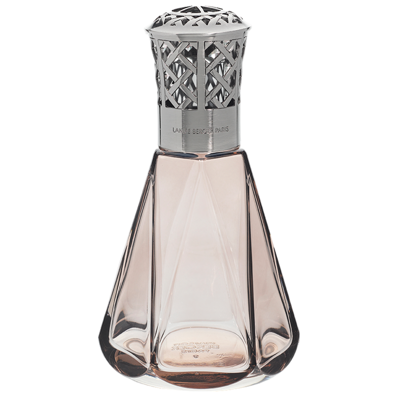 Maison Berger Pyramide Rose Antique lampe – vintage pink design i glasset med katalytisk teknologi til effektiv luftfornyelse og elegant duft i hjemmet.