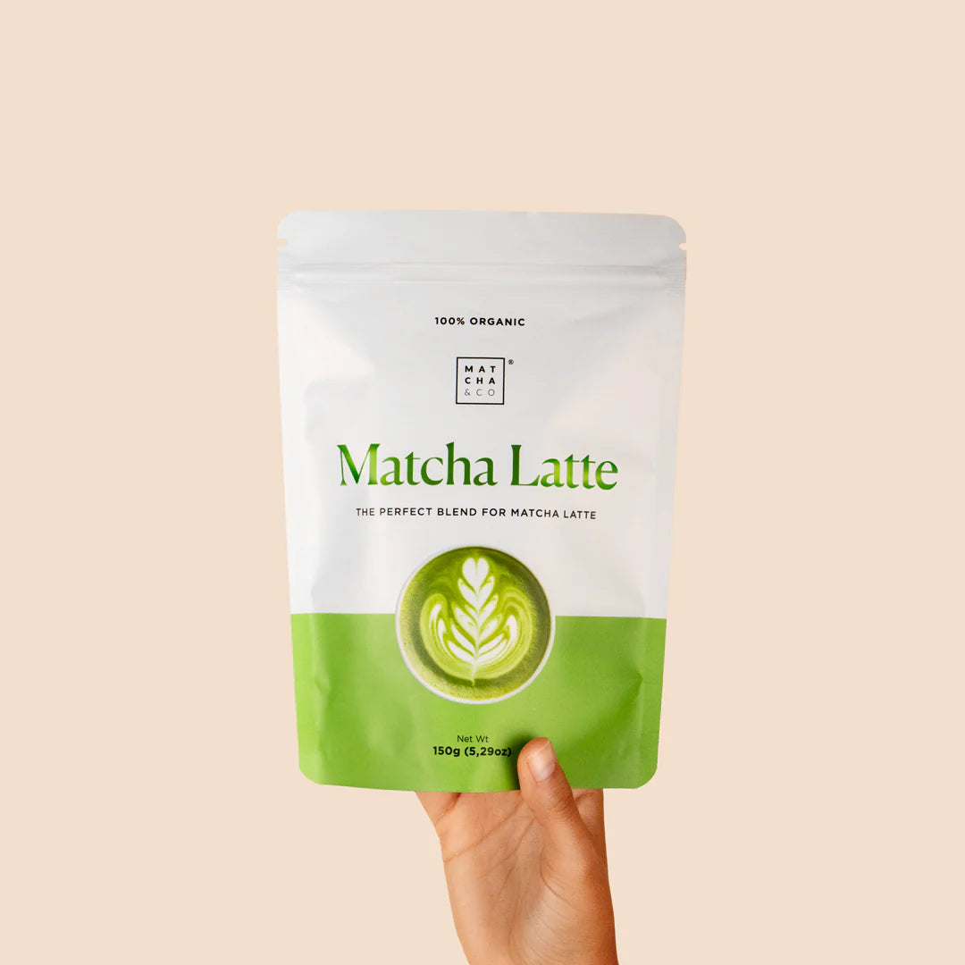 Matcha Latte pulver | Økologisk matcha med kokosmælk &amp; kanel – klar til latte
