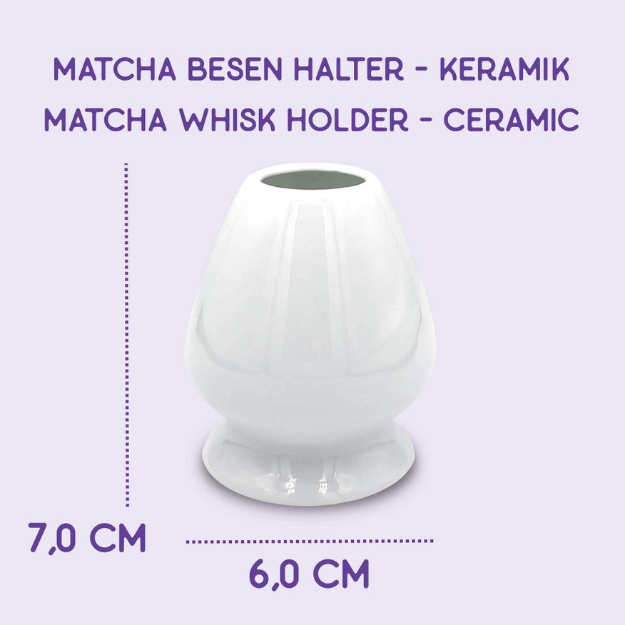 Kusenaoshi Holder til Matcha Piskeris | Hvid keramisk stand til Chasen