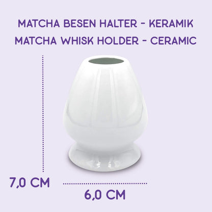 Kusenaoshi Holder til Matcha Piskeris | Hvid keramisk stand til Chasen