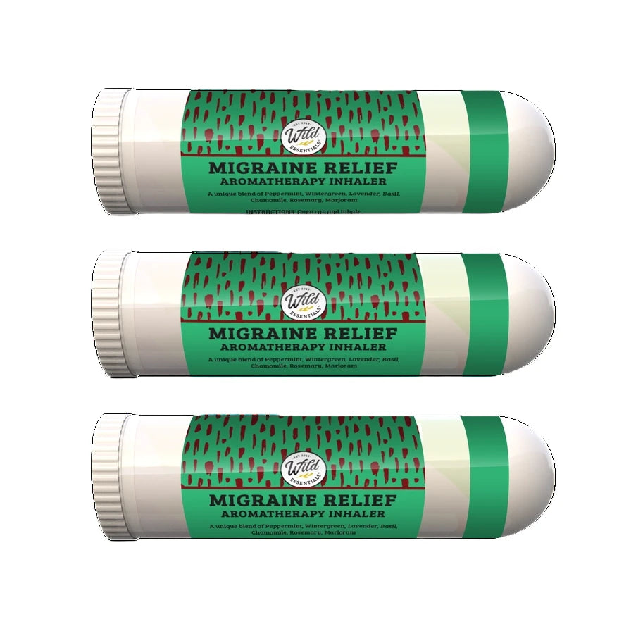 Migraine relief næseinhalator med æteriske olier | Naturlig lindring ved migræne & hovedpine