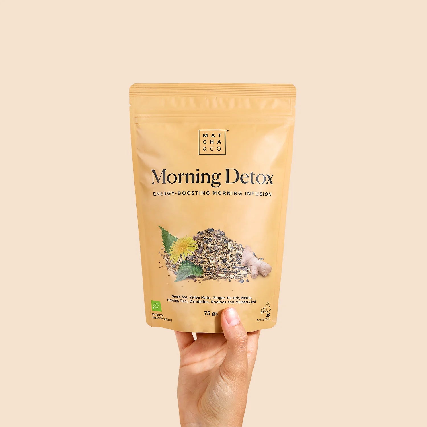 Morning Detox økologisk urtete | Grøn te, mate &amp; urter