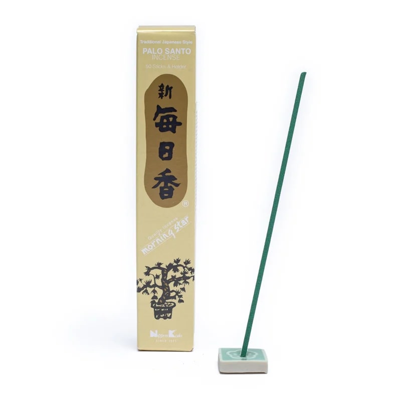 Japansk Palo Santo røgelse med røgelsespinde og æske