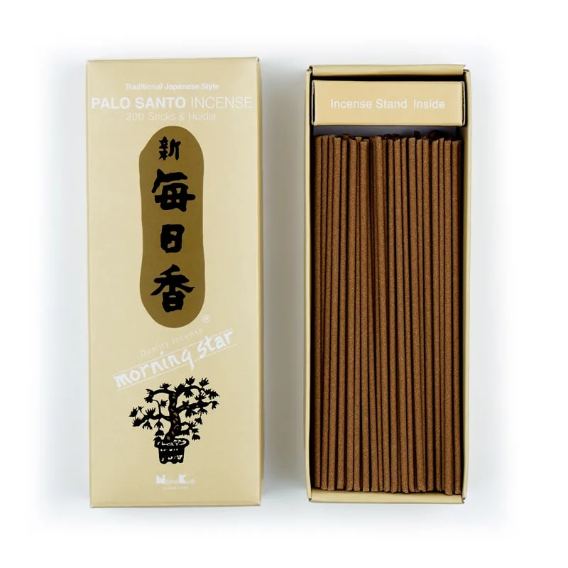 Japansk Palo Santo røgelse med røgelsespinde og æske