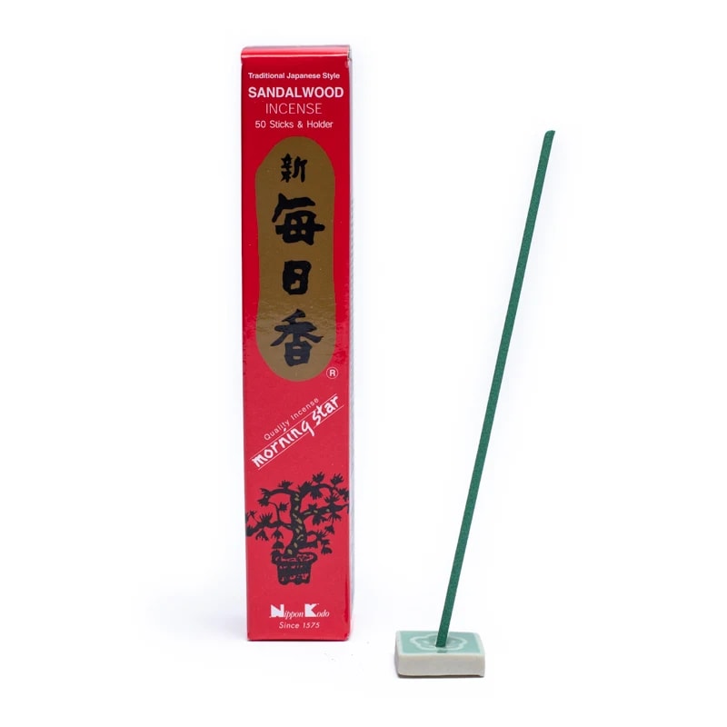 Japansk Sandalwood røgelse – Morning Star røgelsespinde i æske