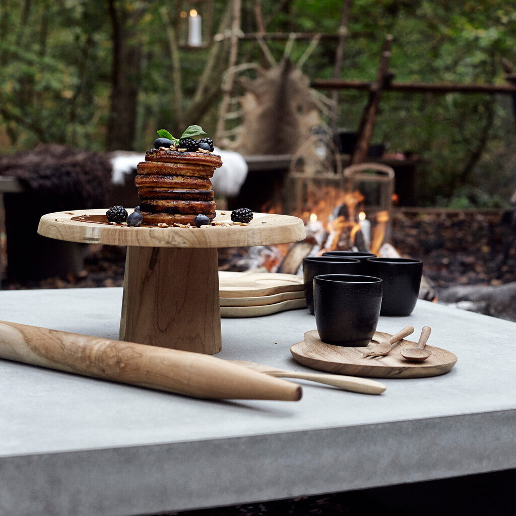 Muubs Kagerulle i Teaktræ – Håndlavet pizzarulle | Robust, massiv til alle typer dej