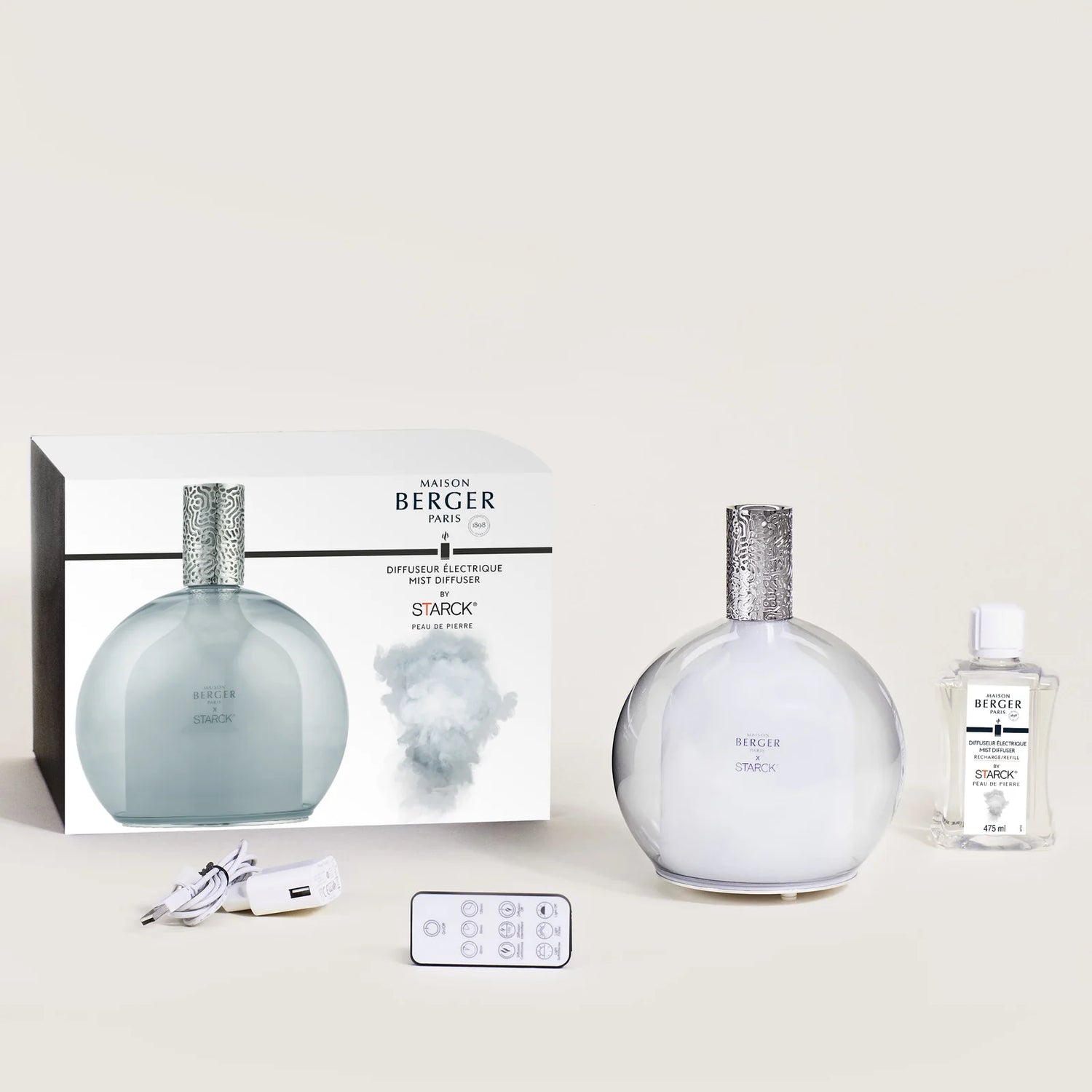 Philippe Starck Diffuser &amp; Peau de Pierre – en sofistikeret og karakterfuld duftoplevelse, der balancerer det maskuline og feminine i et elegant designikon til hjemmet.