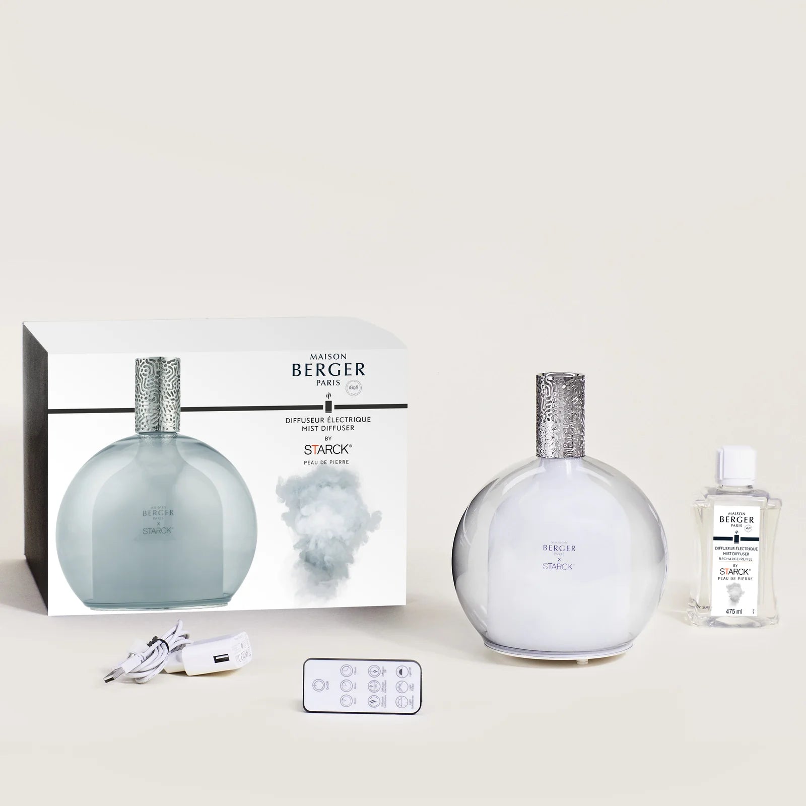 Philippe Starck Diffuser &amp; Peau de Pierre – en sofistikeret og karakterfuld duftoplevelse, der balancerer det maskuline og feminine i et elegant designikon til hjemmet.