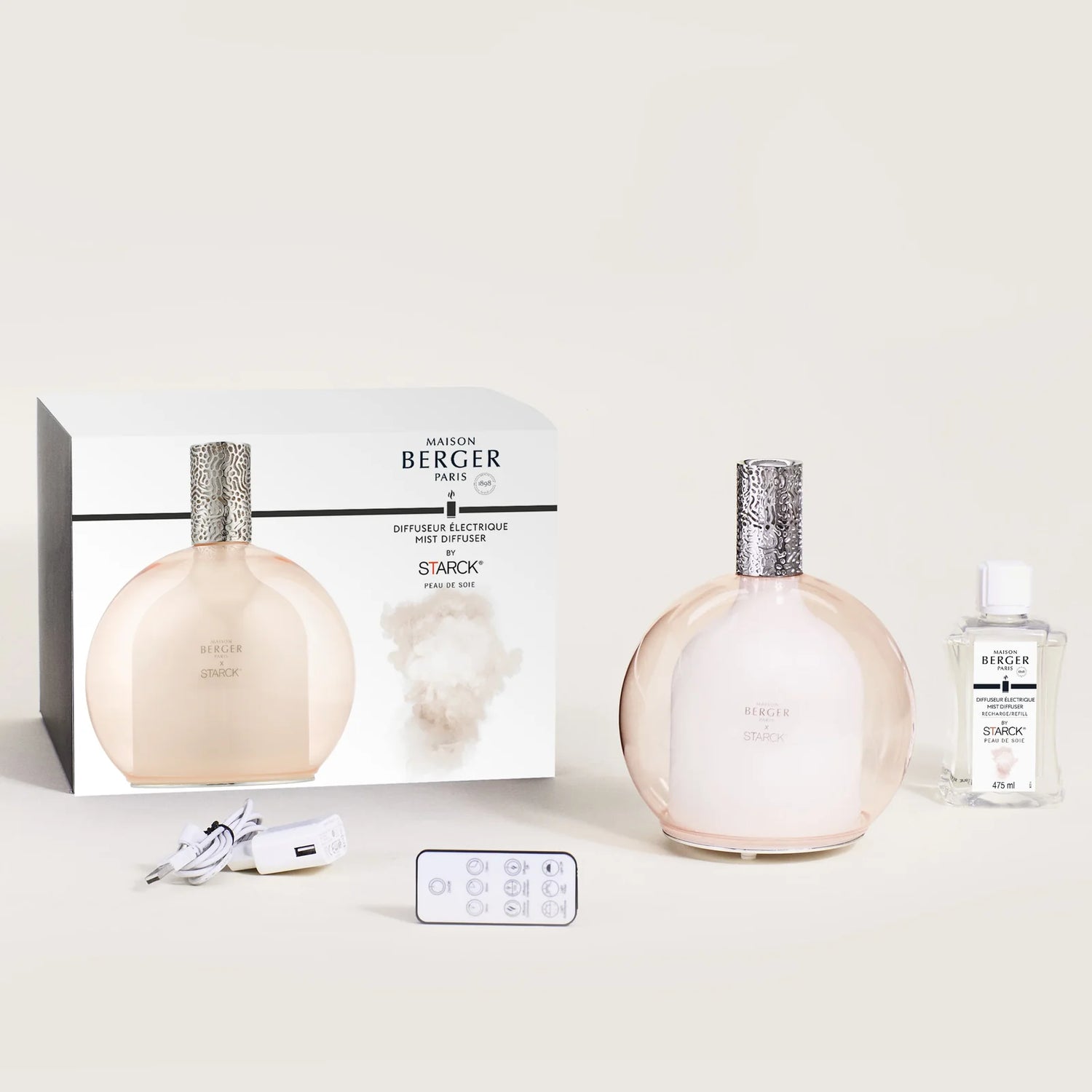 Philippe Starck Diffuser &amp; Peau de Soie – et luksuriøst diffuser-sæt, der indhyller dit hjem i lethed, mystik og sofistikeret ro med et ikonisk design.
