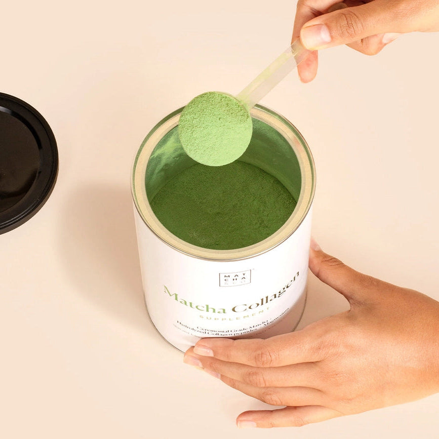 Et grønt skønheds- og energiritual med matcha, kollagen og mineraler – til daglig velvære indefra.
