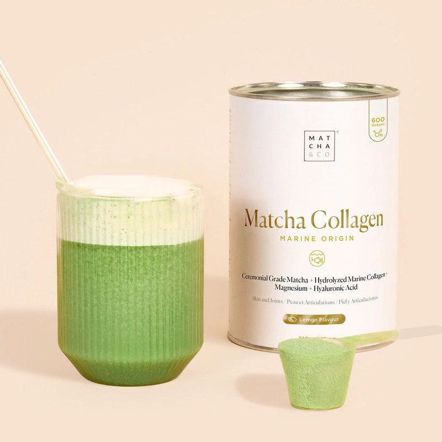 Et grønt skønheds- og energiritual med matcha, kollagen og mineraler – til daglig velvære indefra.