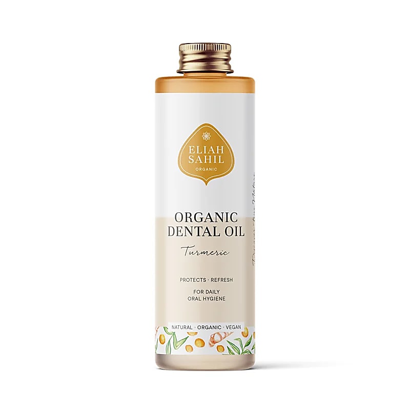 Økologisk tandolie med gurkemeje til Oil Pulling