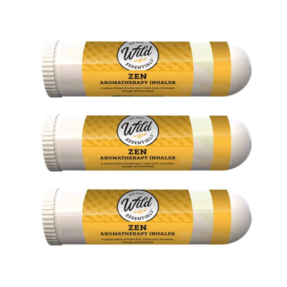 Næseinhalator med æteriske olier, Zen, 3-pak, aromaterapi, stresslindring, velvære