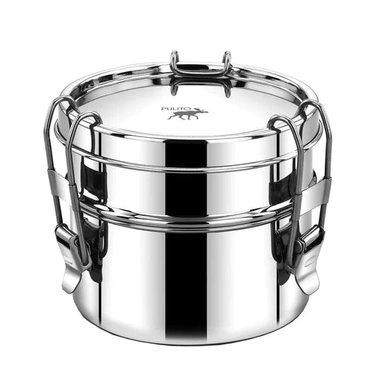 Pulito PureLunchBox Bento | Lufttæt madkasse i rustfrit stål med 2 rum