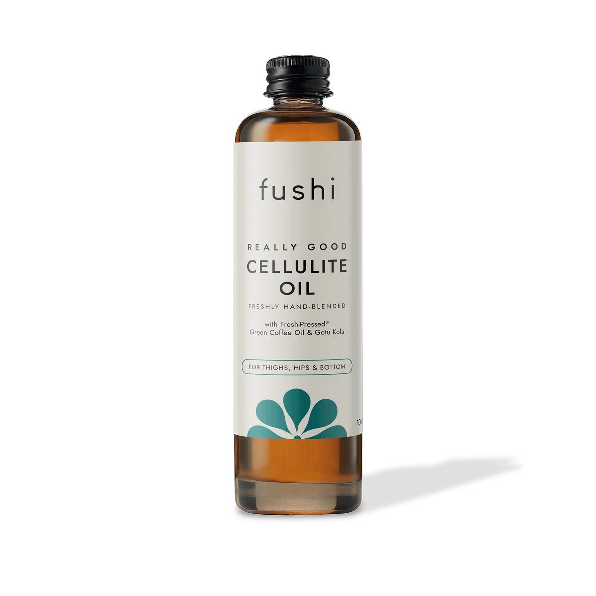 Cellulite olie flaske med green coffee og gotu kola, naturlig kropspleje