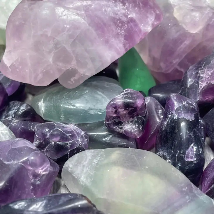 Regnbue Fluorit krystal – Rå Ubehandlet Sten