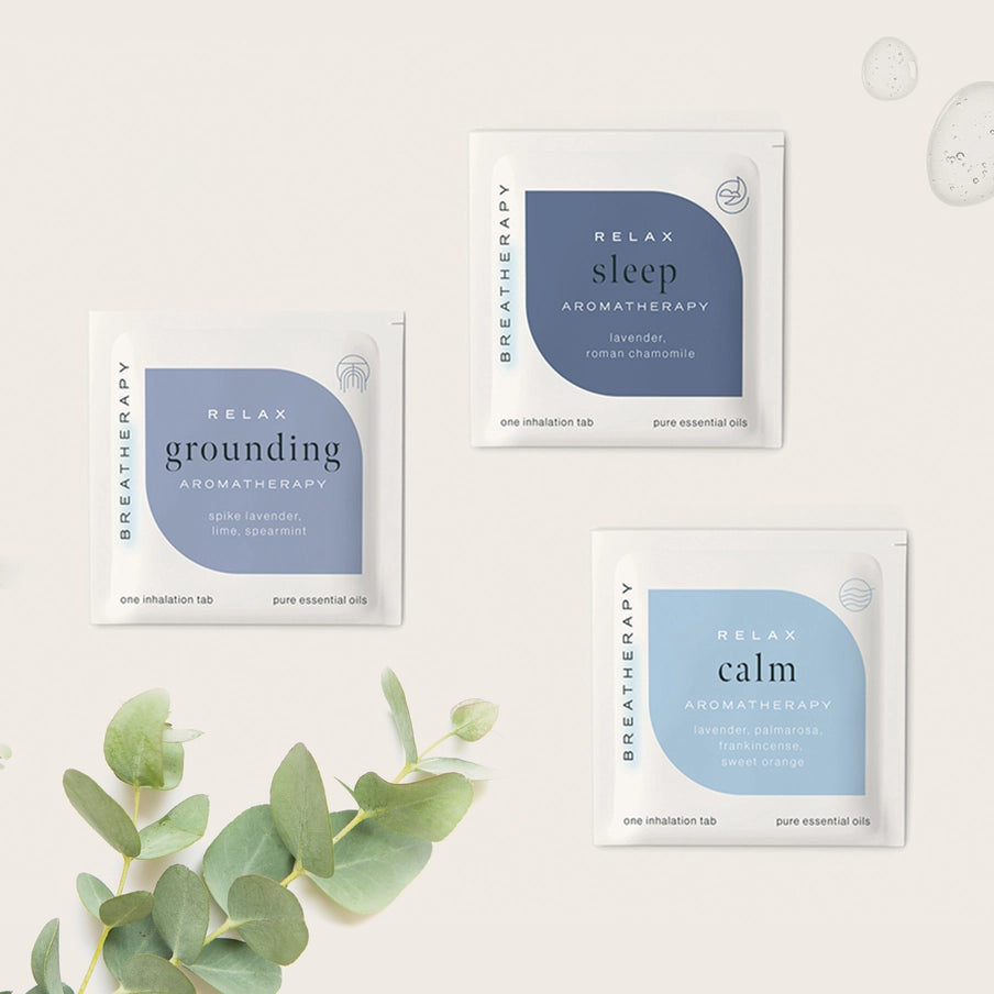 Relax med calm, grounding & sleep patches kit - aromaterapi plaster bedre søvn & afslapning