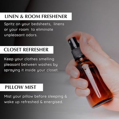 Aromafume Roomspray med Roser – romantisk blomsterduft med æteriske olier. Skaber ro, balance og velvære. Vegansk &amp; bæredygtig.