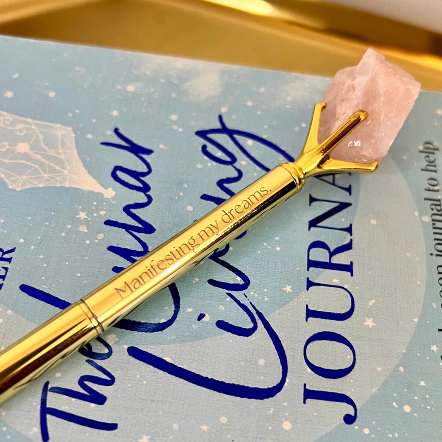 Kuglepen med rosenkvarts | Manifesting My Dreams