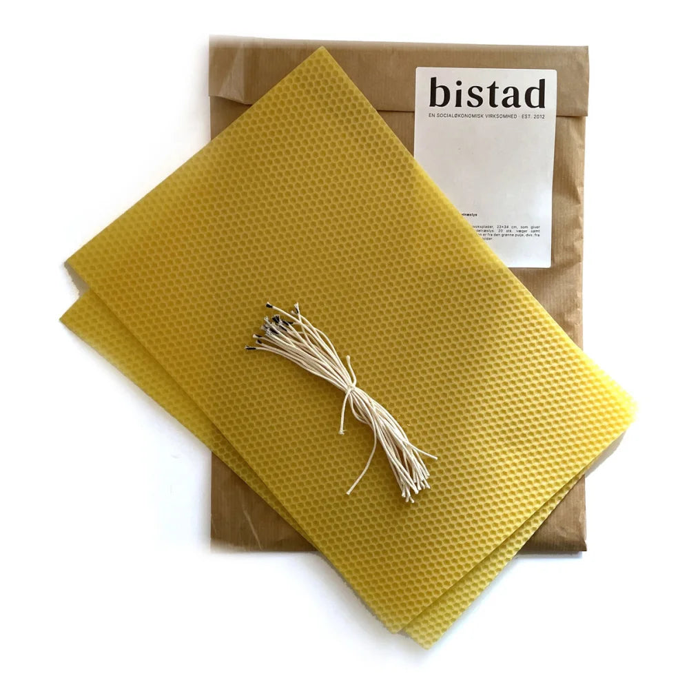 DIY Bivokslys sæt | Bistad – Lav dine egne bæredygtige bivokslys i 100% ren dansk voks