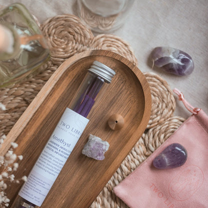 Røgelse med ametyst krystalstøv &amp; beroligende duft