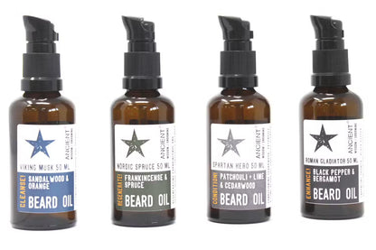 Roman Gladiator skægolie | Sort peber &amp; bergamot