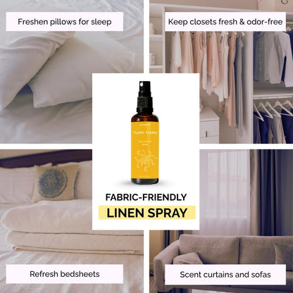 Aromafume Roomspray med Ylang Ylang – eksotisk blomsterduft, der skaber ro, glæde og balance. 100 % naturlig, vegansk og cruelty-free.