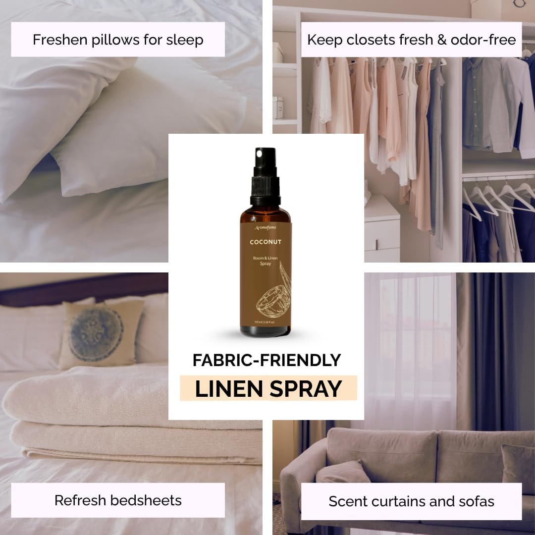Roomspray &amp; Linenspray med kokos (Coconut) | Aromafume