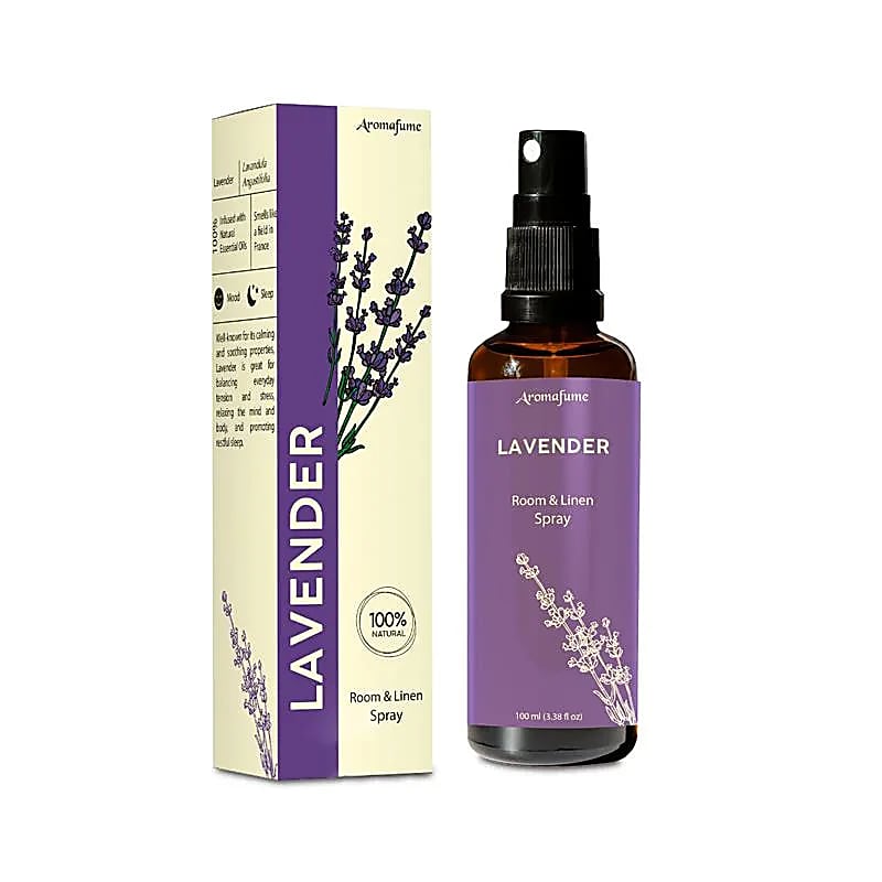 Aromafume Roomspray med lavendel – naturlig duftspray med æteriske olier, der skaber ro, afslapning og harmonisk velvære i hjemmet.