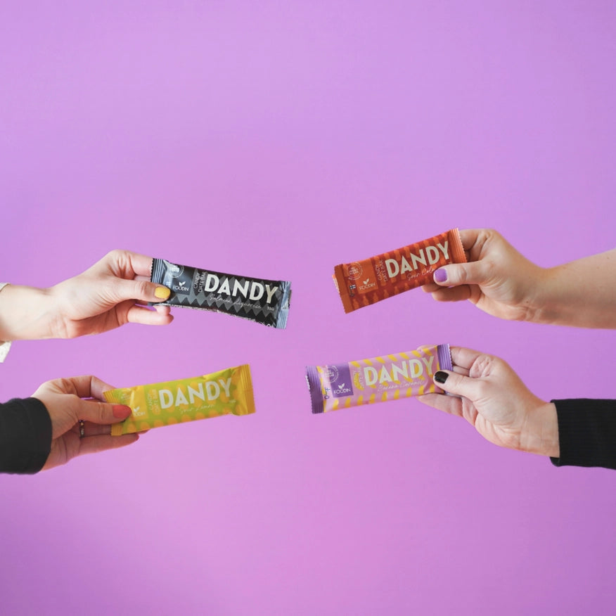 Foodin Salmiak Lakrids Dadel Bar – Intens lakrids &amp; salmiak med naturlig sødme | Vegansk &amp; glutenfri