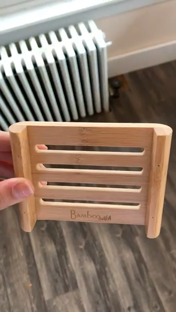 Sæbeskål af naturlig anti-bakteriel bambus - rektangulær