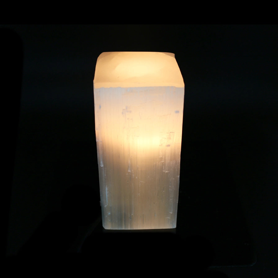 SELENIT KRYSTAL LAMPE - REKTANGULÆR