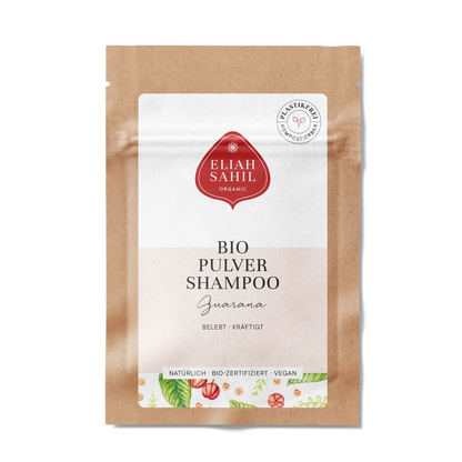 Eliah Sahil økologisk guarana shampoo pulver, bio, vegansk, kraftig hårpleje